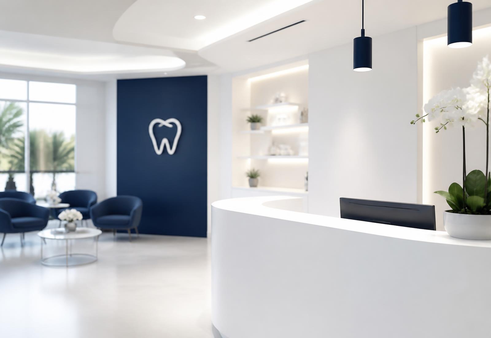 Recepción de una clínica dental moderna